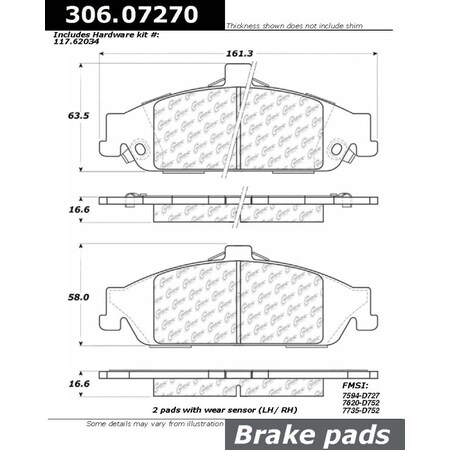Centric Parts Fleet Performance, 306.07270 306.07270